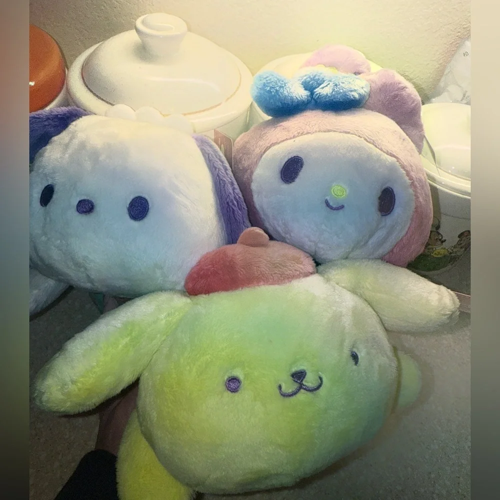 Hello Kitty and Friends Sweethearts Trio Pink, Yellow, White Stuffed Plushies